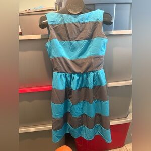 Striped Blue and Gray  Dress mp54